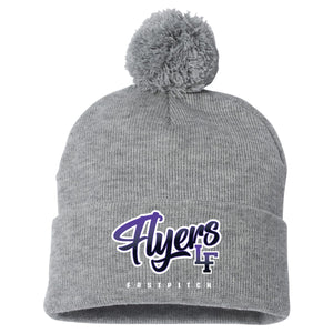 Little Flyers Fastpitch Sportsman 12" Pom-Pom Cuffed Beanie