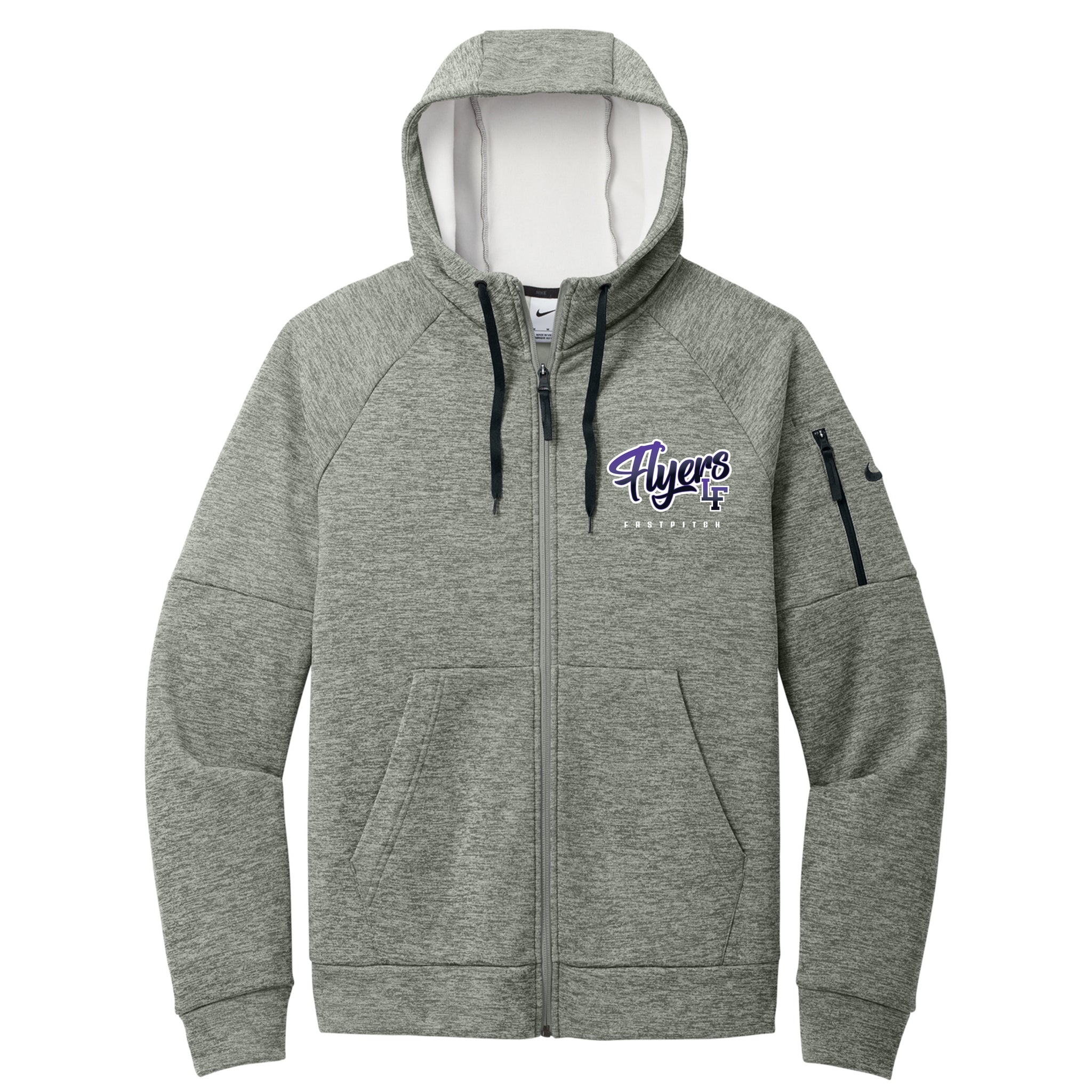 Little Flyers Fastpitch Nike Therma-FIT Pocket Full-Zip Fleece Hoodie
