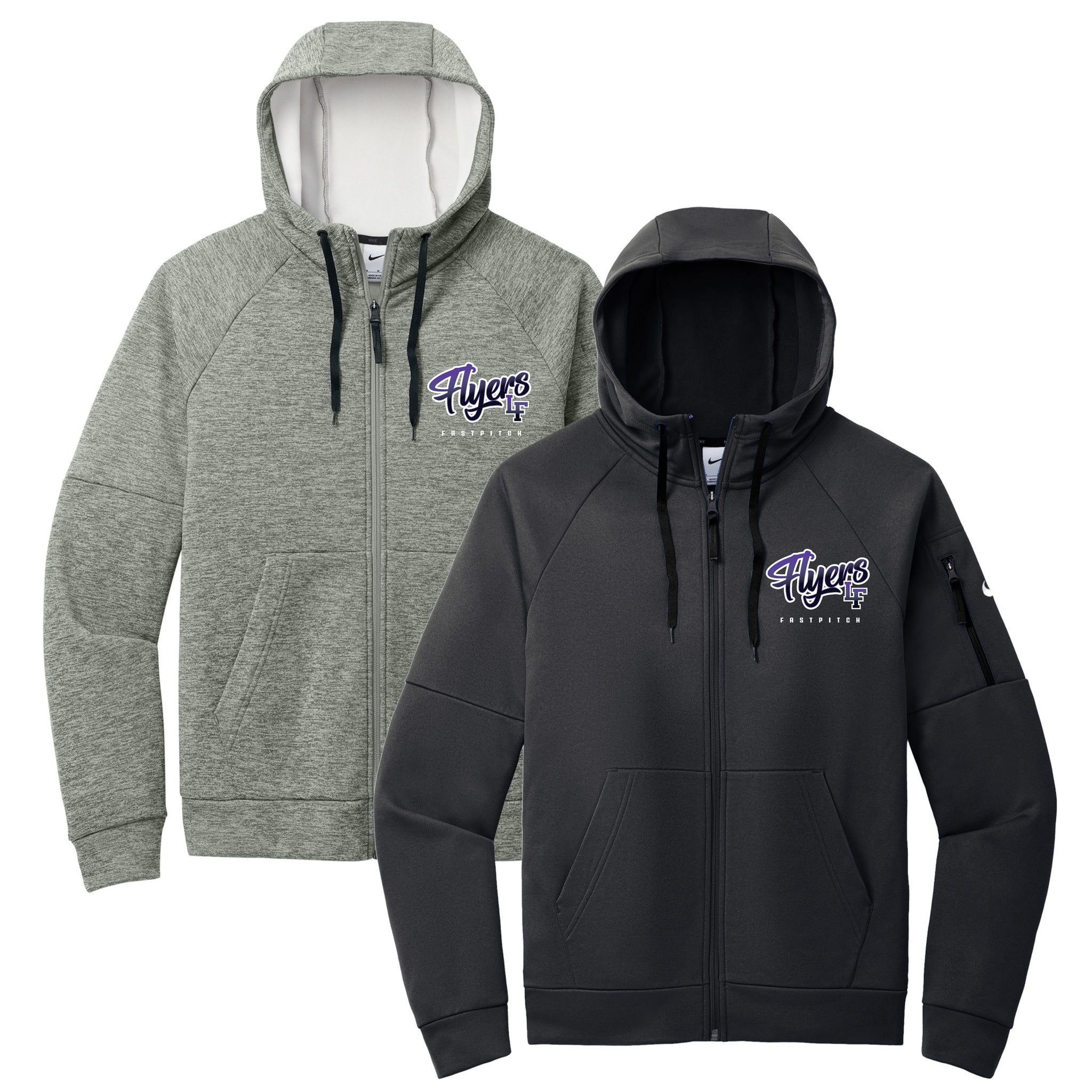 Little Flyers Fastpitch Nike Therma-FIT Pocket Full-Zip Fleece Hoodie