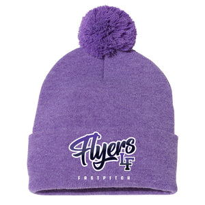 Little Flyers Fastpitch Sportsman 12" Pom-Pom Cuffed Beanie
