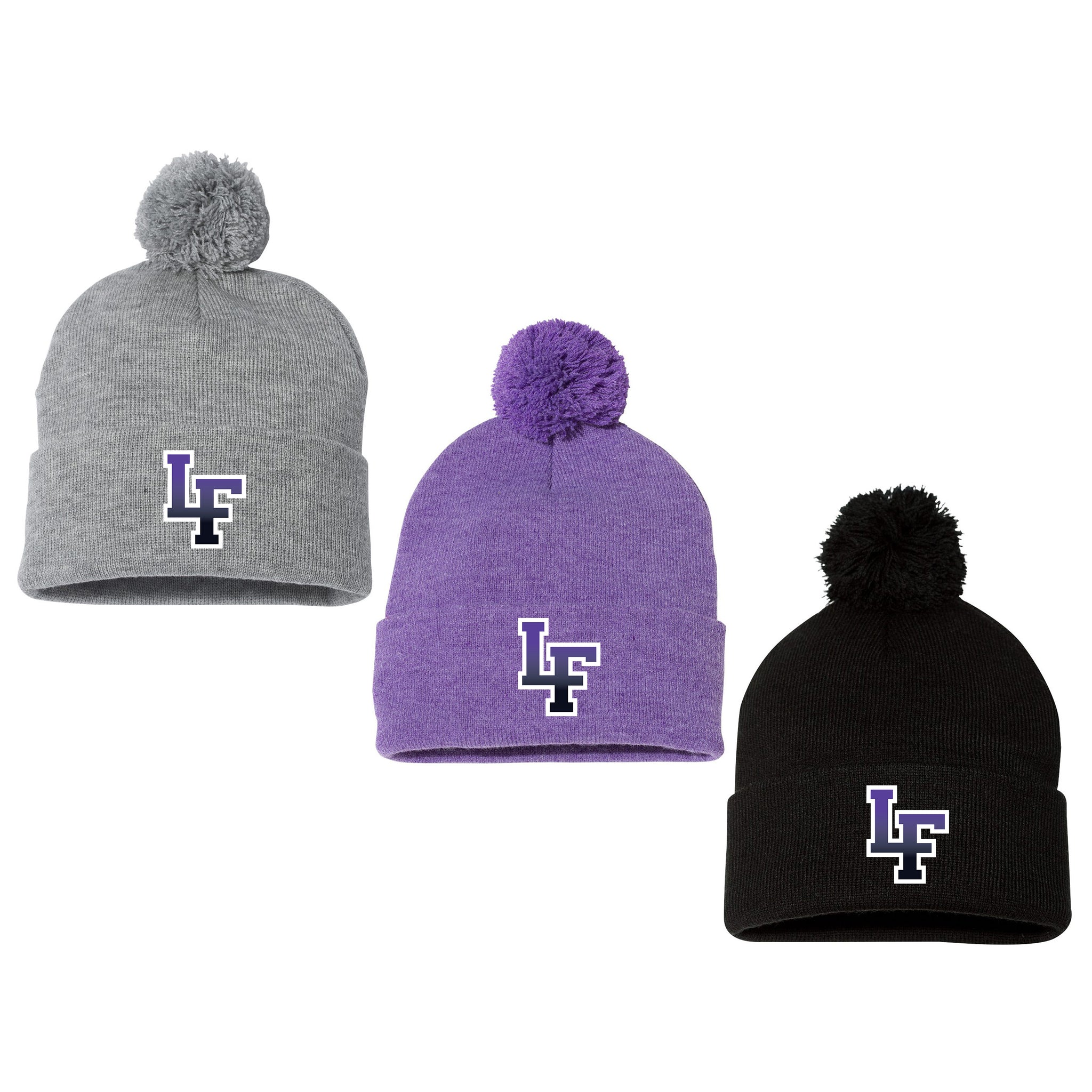 Little Flyers Fastpitch Sportsman 12" Pom-Pom Cuffed Beanie