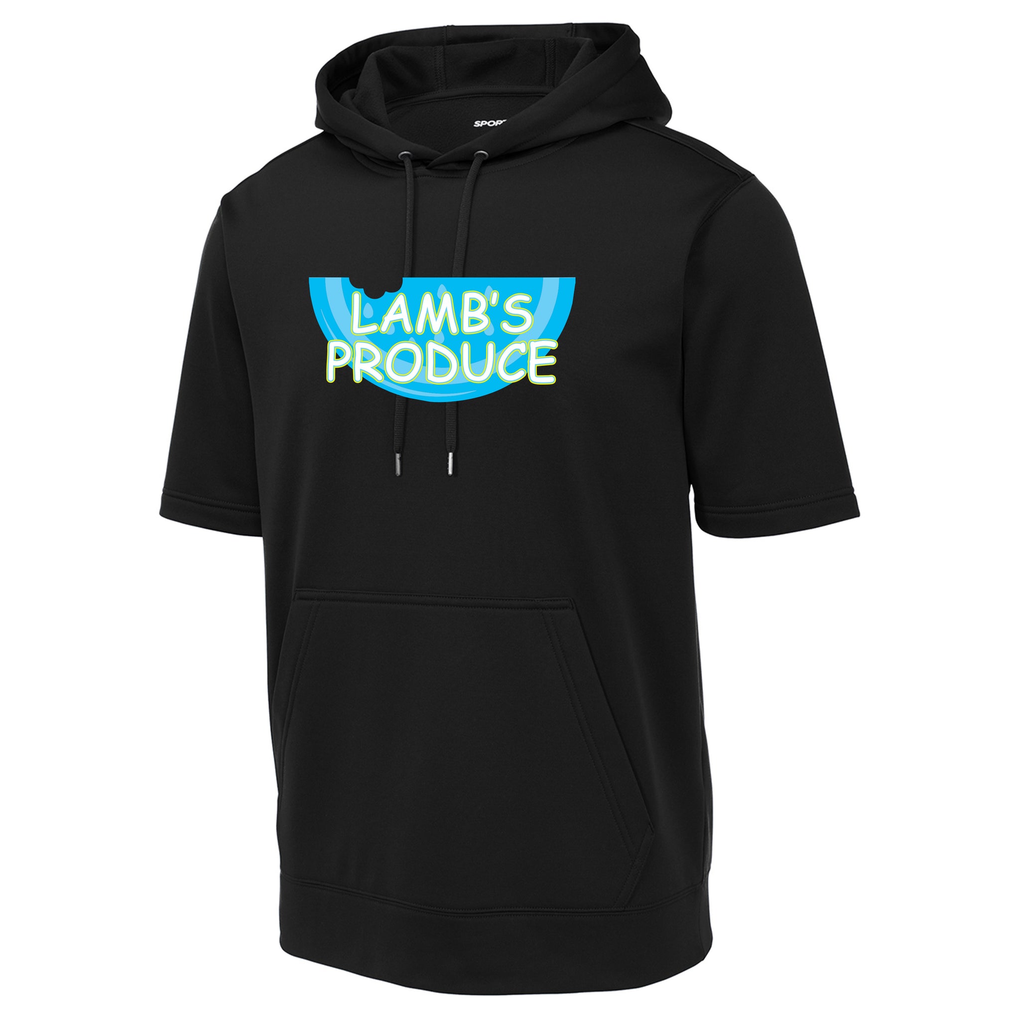 Lamb's Produce Slowpitch Sport-Tek ® Sport-Wick ® Fleece Short Sleeve Hooded Pullover