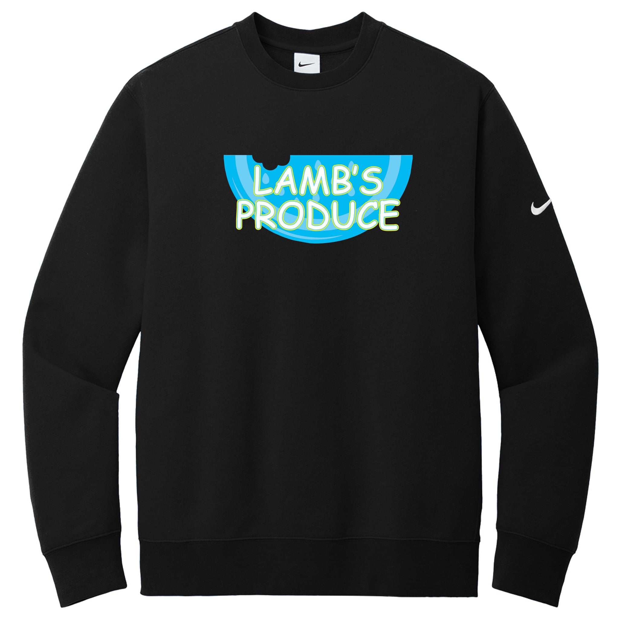 Lamb's Produce Slowpitch Nike Club Fleece Sleeve Swoosh Crew