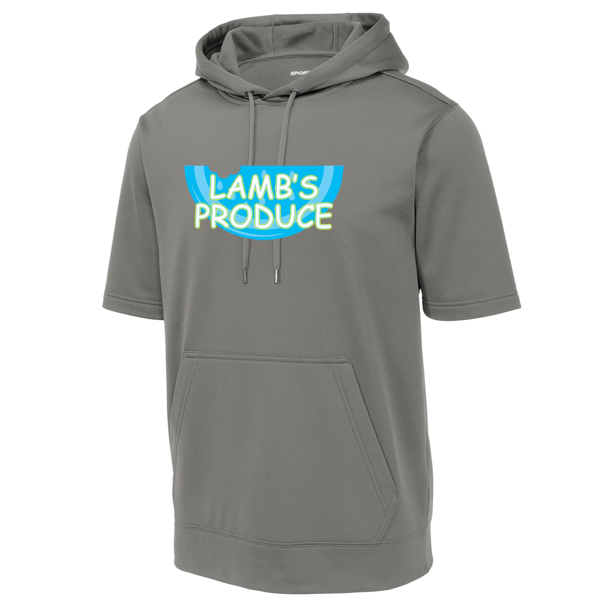 Lamb's Produce Slowpitch Sport-Tek ® Sport-Wick ® Fleece Short Sleeve Hooded Pullover