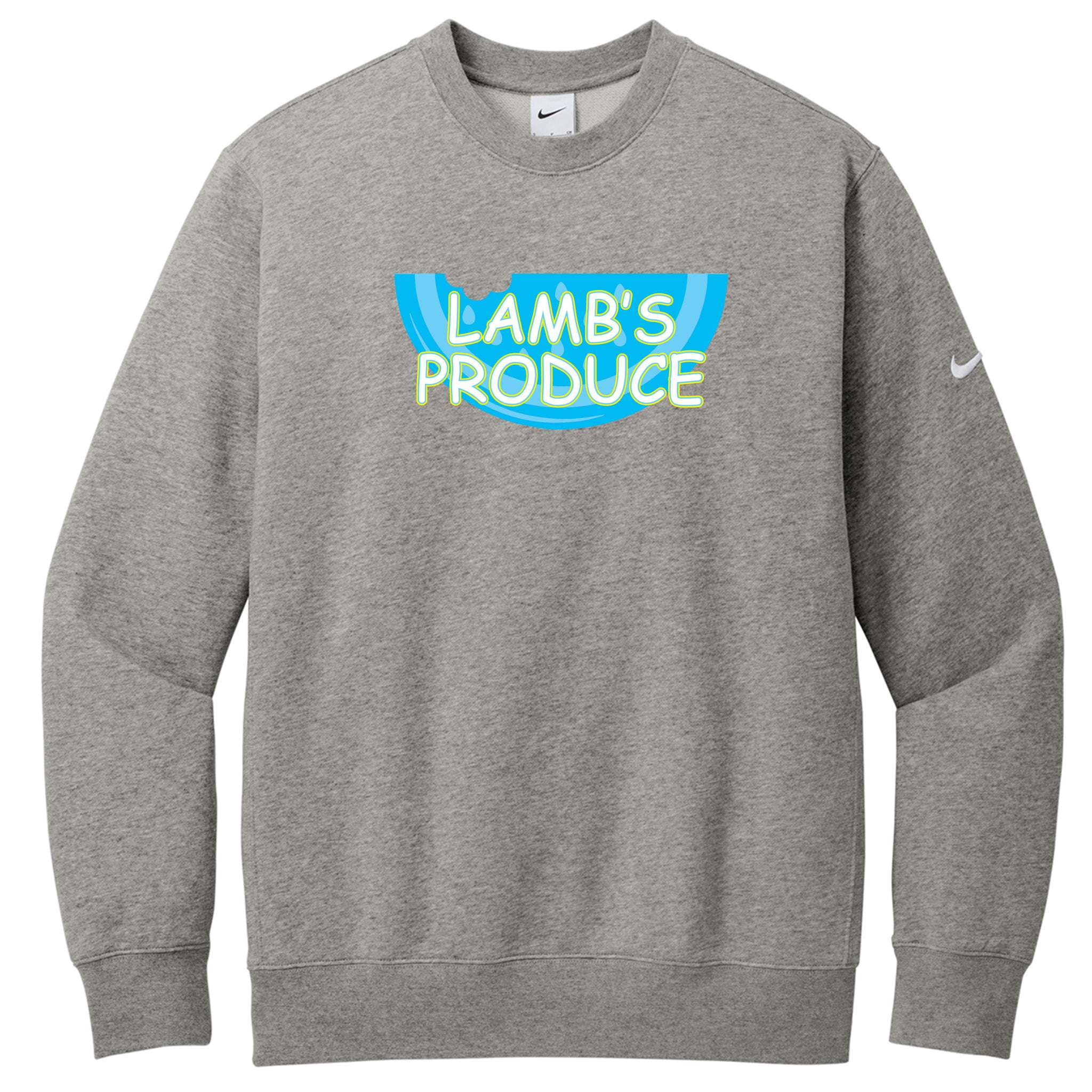 Lamb's Produce Slowpitch Nike Club Fleece Sleeve Swoosh Crew