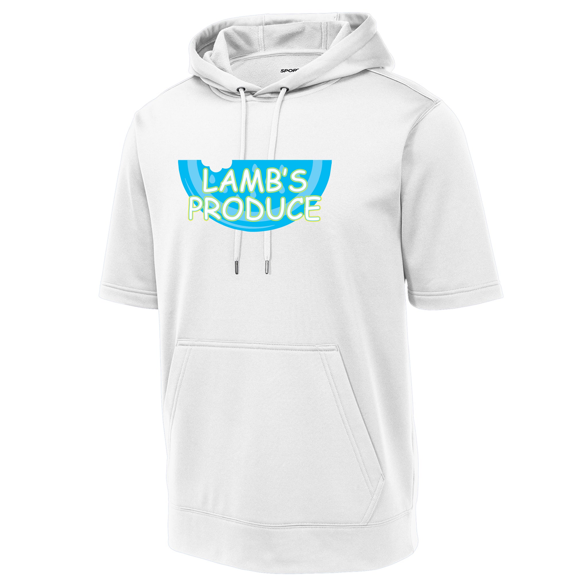 Lamb's Produce Slowpitch Sport-Tek ® Sport-Wick ® Fleece Short Sleeve Hooded Pullover