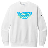 Lamb's Produce Slowpitch Nike Club Fleece Sleeve Swoosh Crew