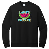 Lamb's Produce Slowpitch Nike Club Fleece Sleeve Swoosh Crew