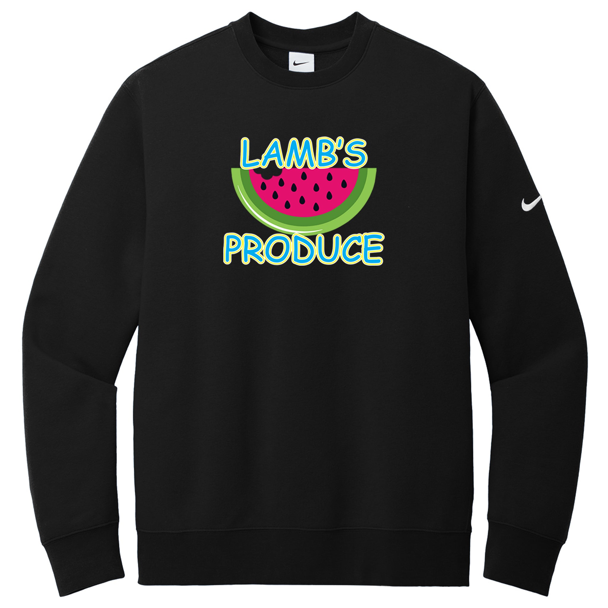 Lamb's Produce Slowpitch Nike Club Fleece Sleeve Swoosh Crew