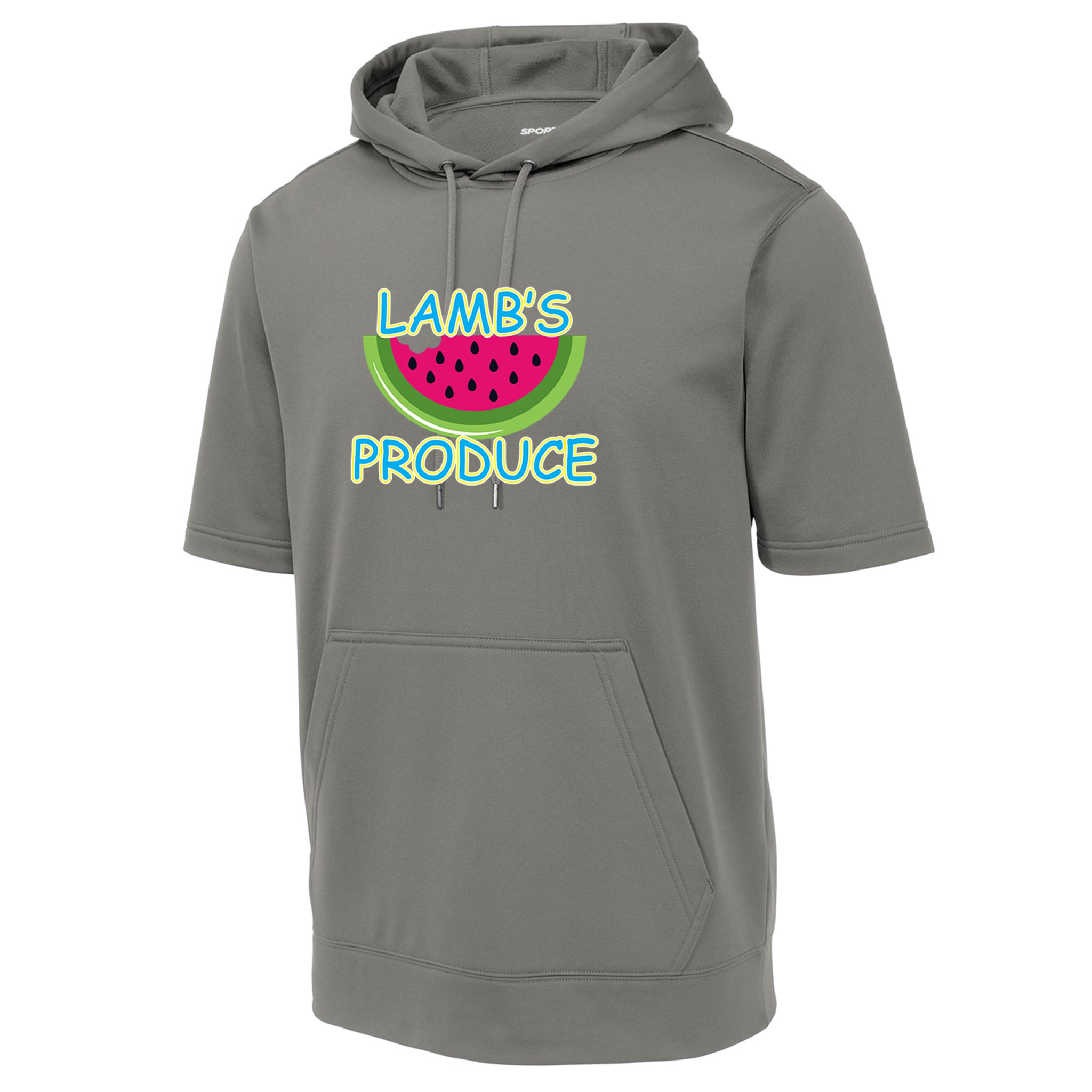 Lamb's Produce Slowpitch Sport-Tek ® Sport-Wick ® Fleece Short Sleeve Hooded Pullover