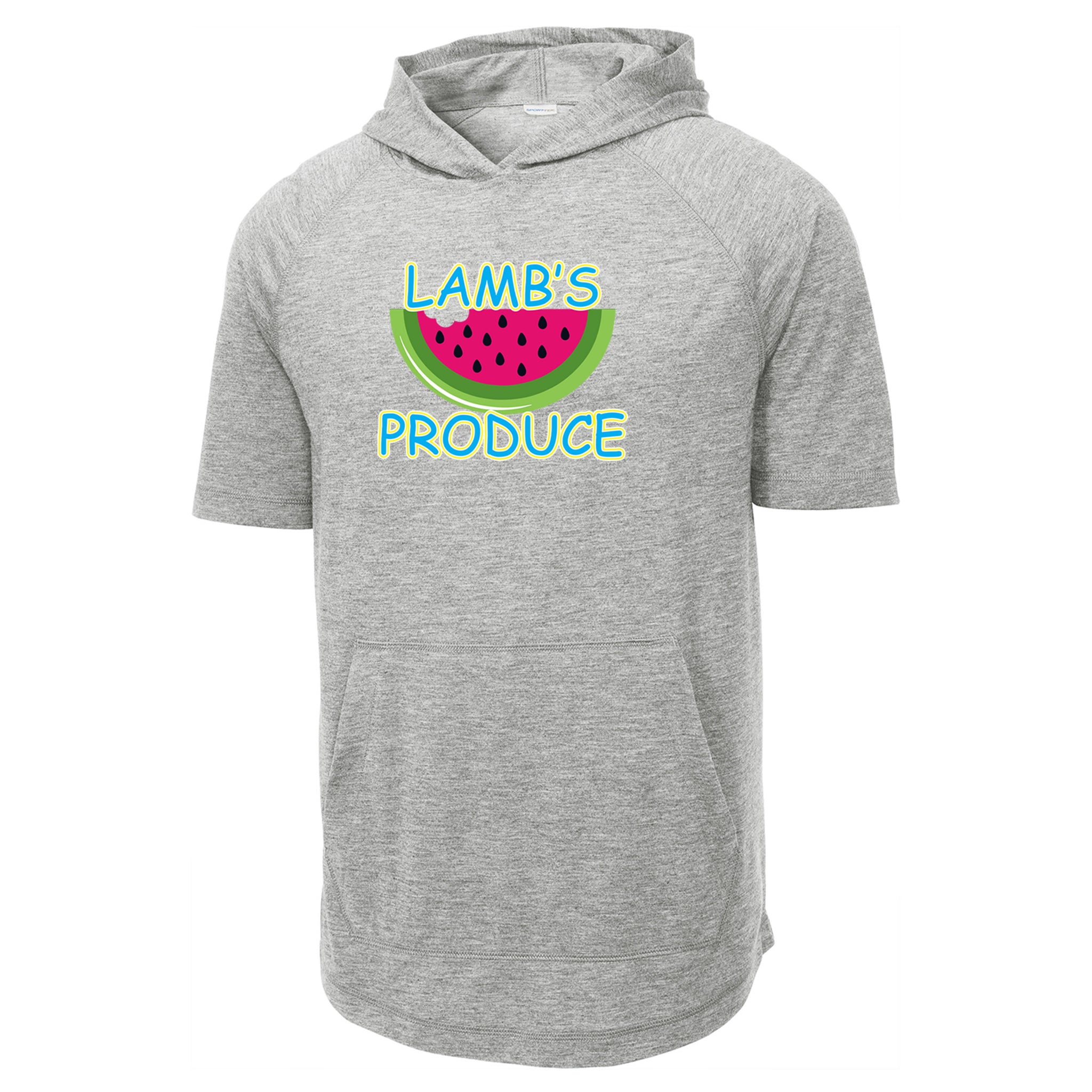 Lamb's Produce Slowpitch Sport-Tek ® PosiCharge ® Tri-Blend Wicking Short Sleeve Hoodie