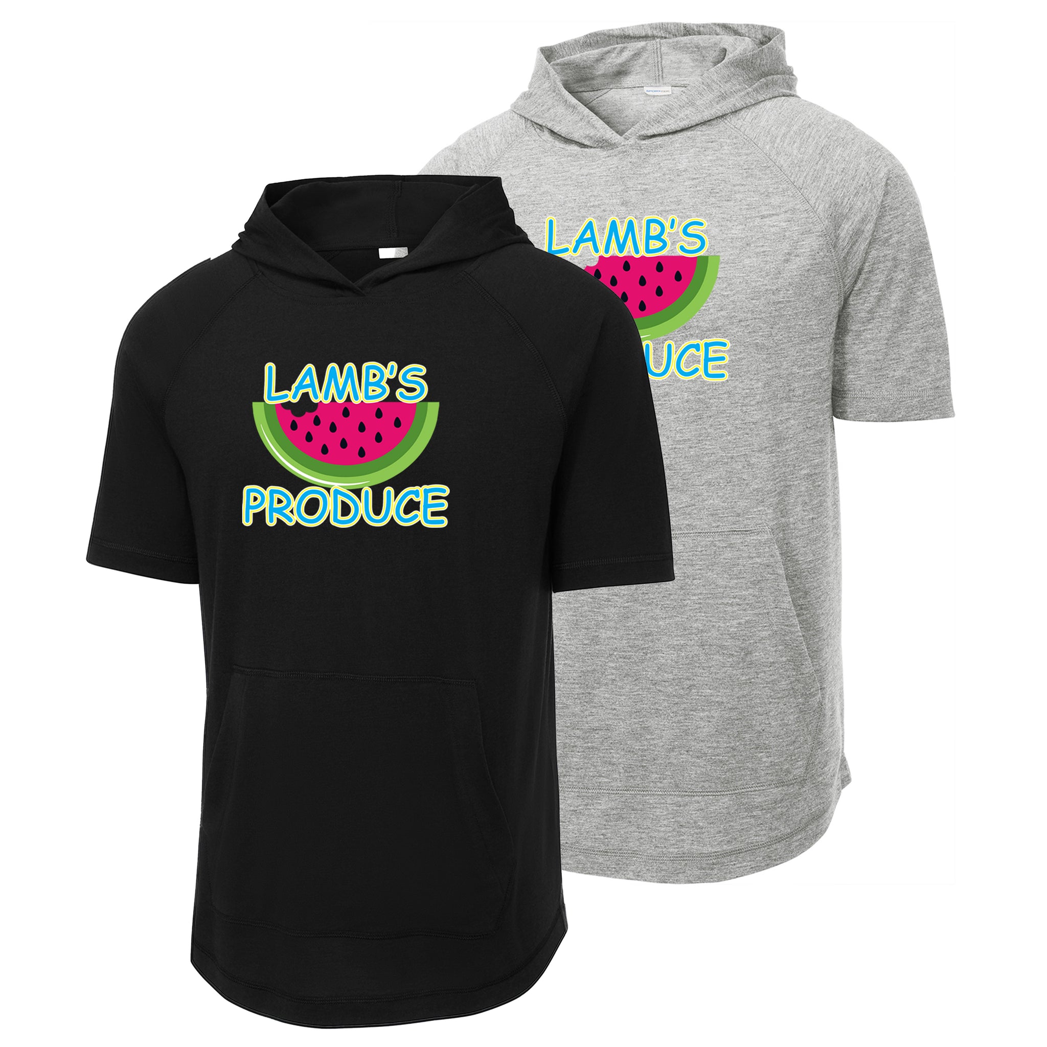 Lamb's Produce Slowpitch Sport-Tek ® PosiCharge ® Tri-Blend Wicking Short Sleeve Hoodie