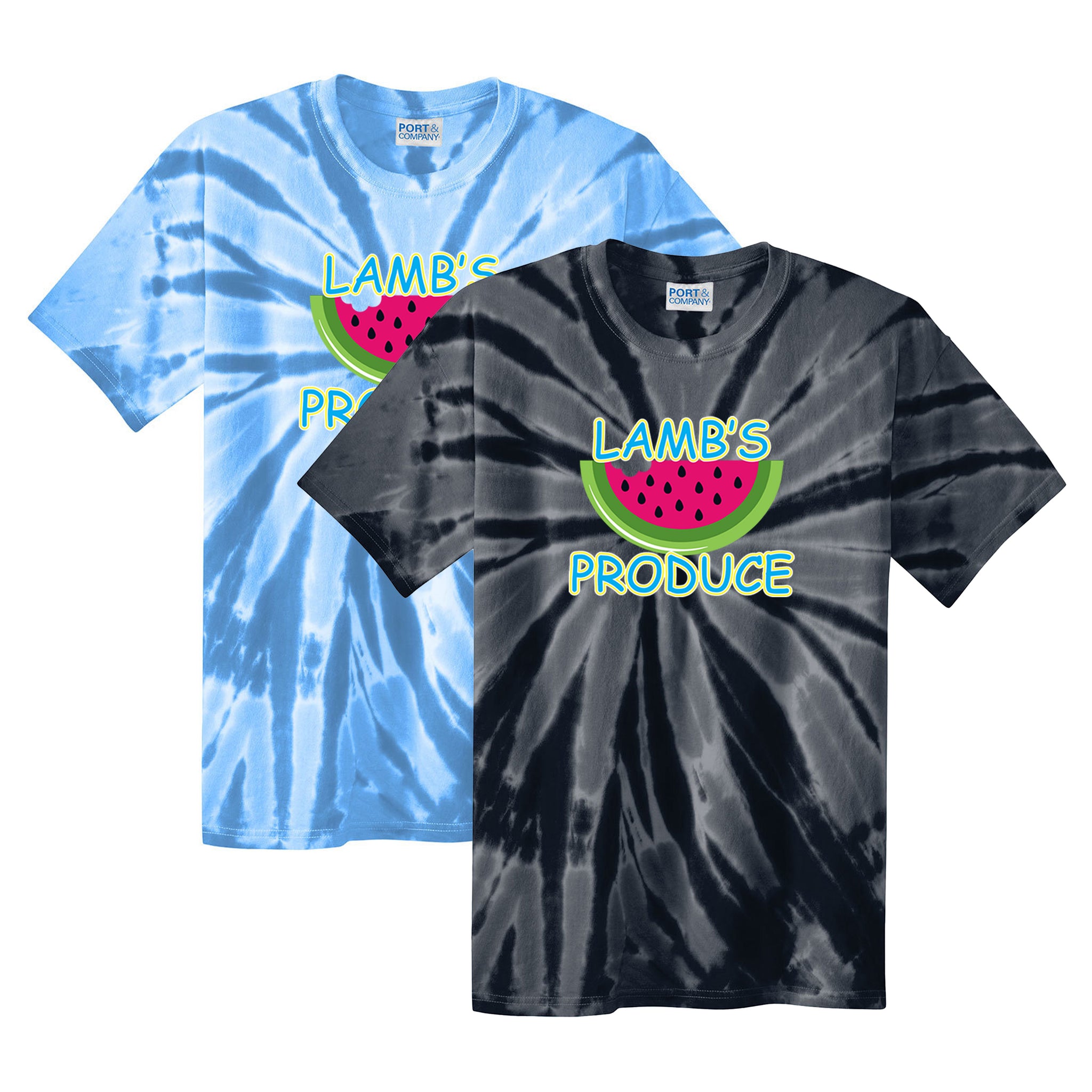 Lamb's Produce Slowpitch Port & Company® Tie-Dye Tee