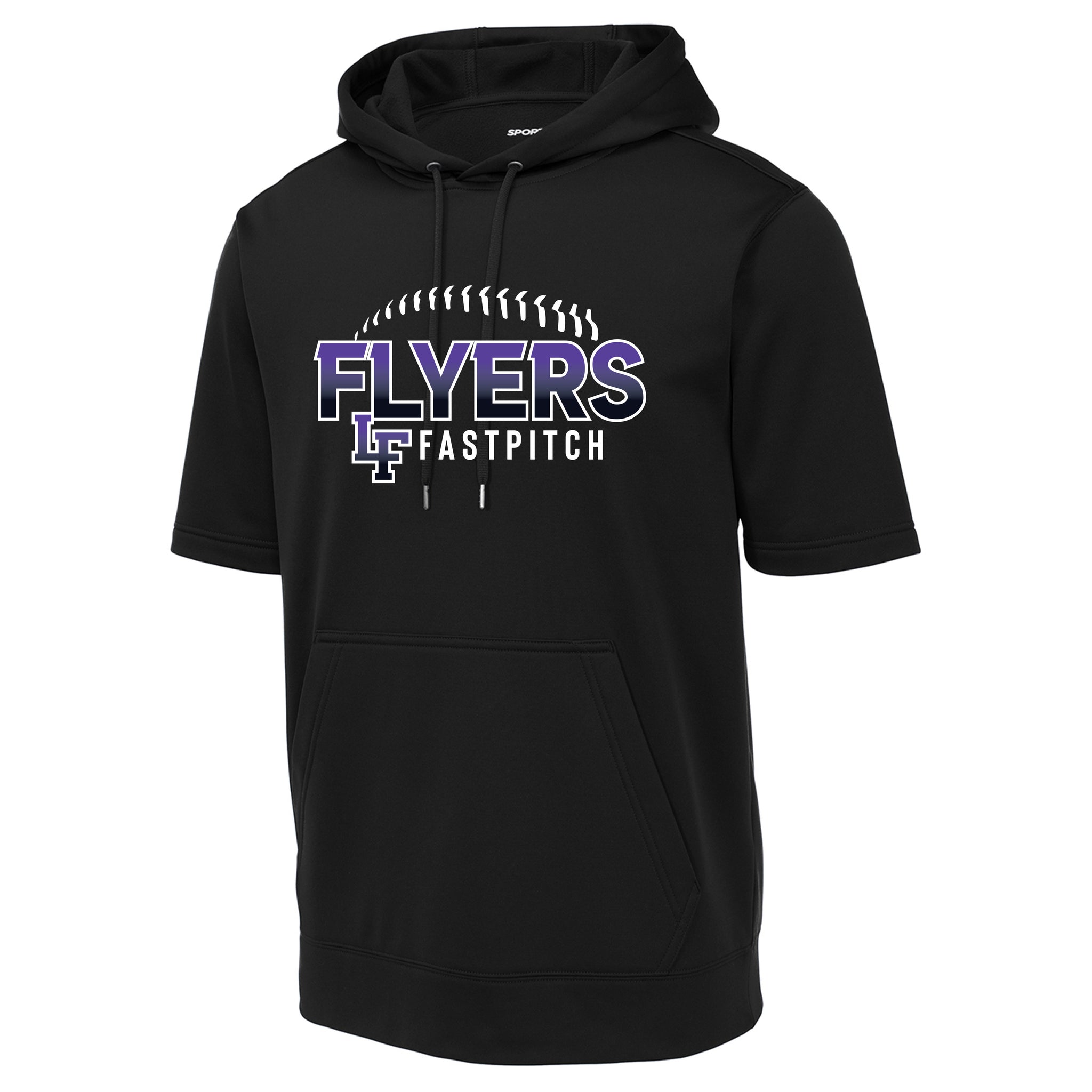 Little Flyers Fastpitch Sport-Tek ® Sport-Wick ® Fleece Short Sleeve Hooded Pullover