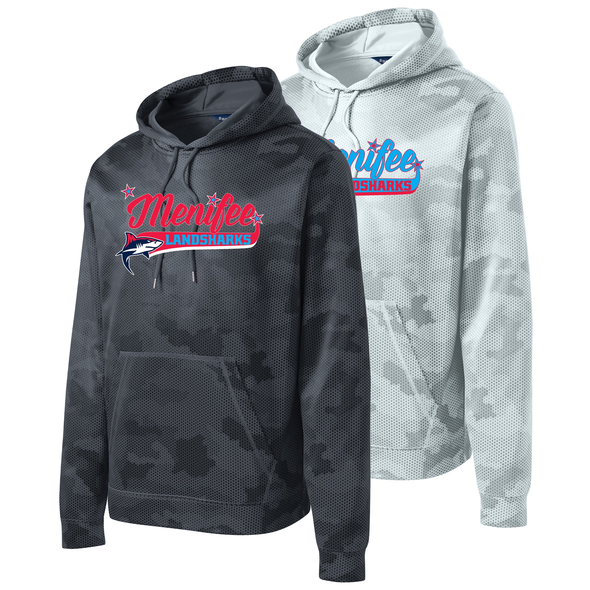 Menifee Landsharks Fastpitch Sport-Tek® Sport-Wick® CamoHex Fleece Hooded Pullover