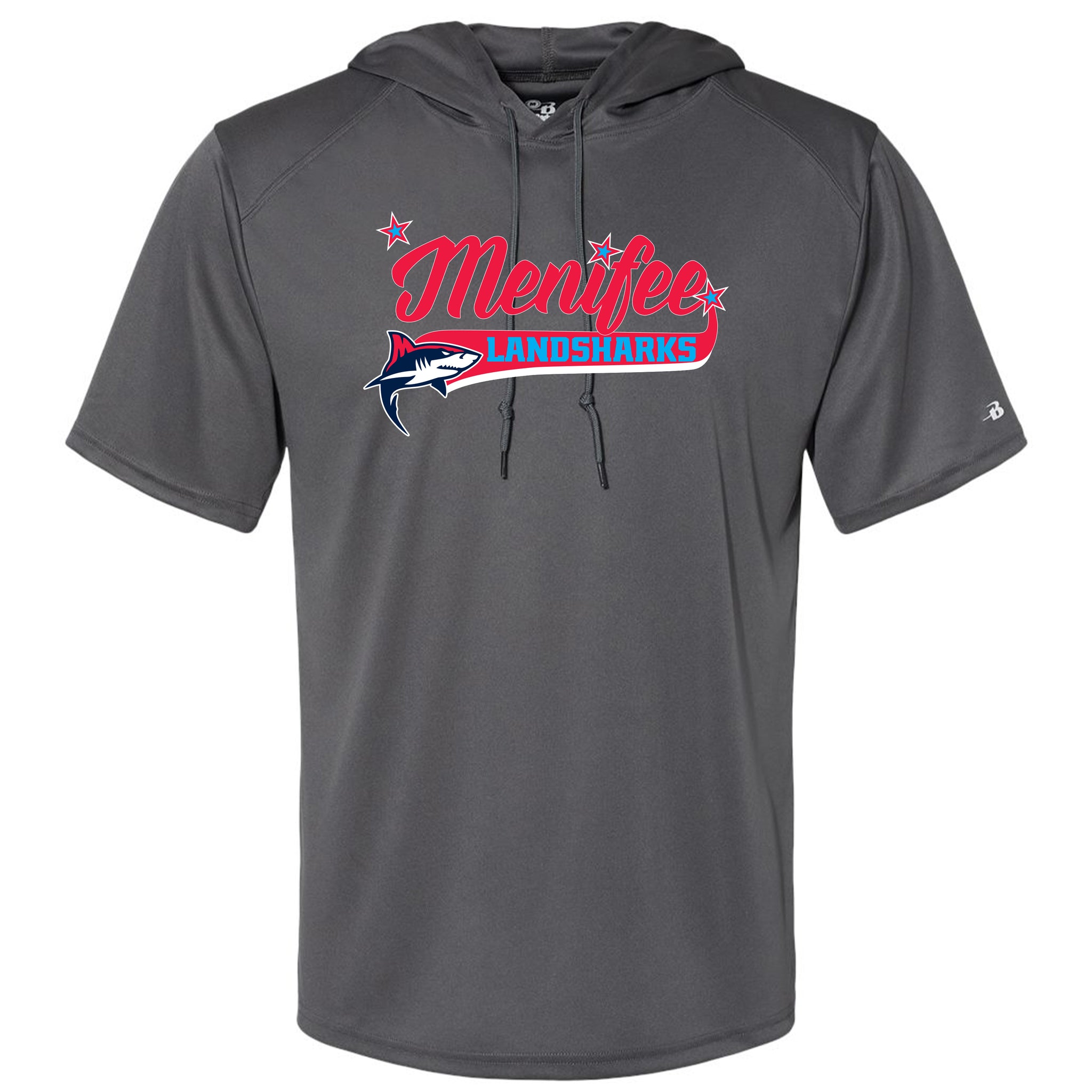 Menifee Landsharks Fastpitch Badger B-Core Hooded T-Shirt