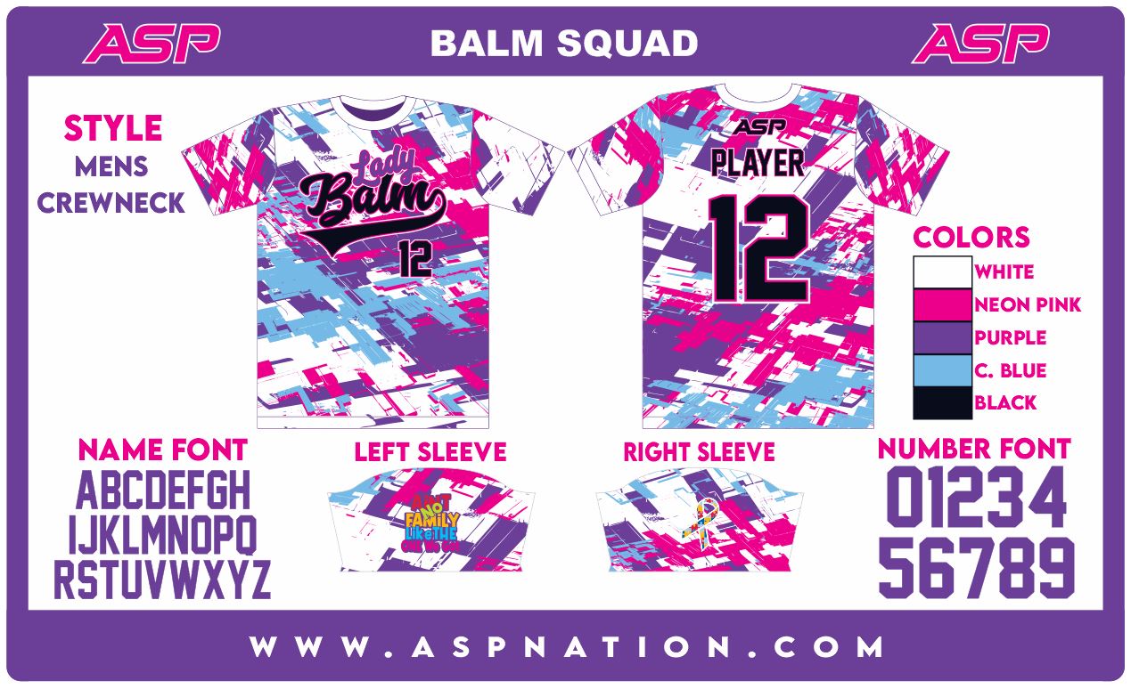 Lady Balm Squad Mens/Boys Full Sublimation Short Sleeve