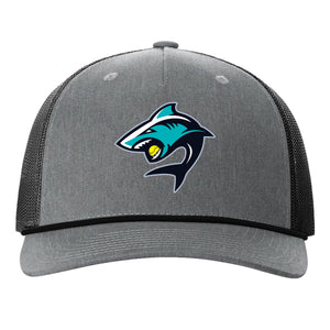 Lady Sharks Fastpitch Richardson 112FPR Five Panel Trucker with Rope Snapback Hat