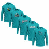 LADY SHARKS FASTPITCH TRI-BLEND HOODED LONG SLEEVE