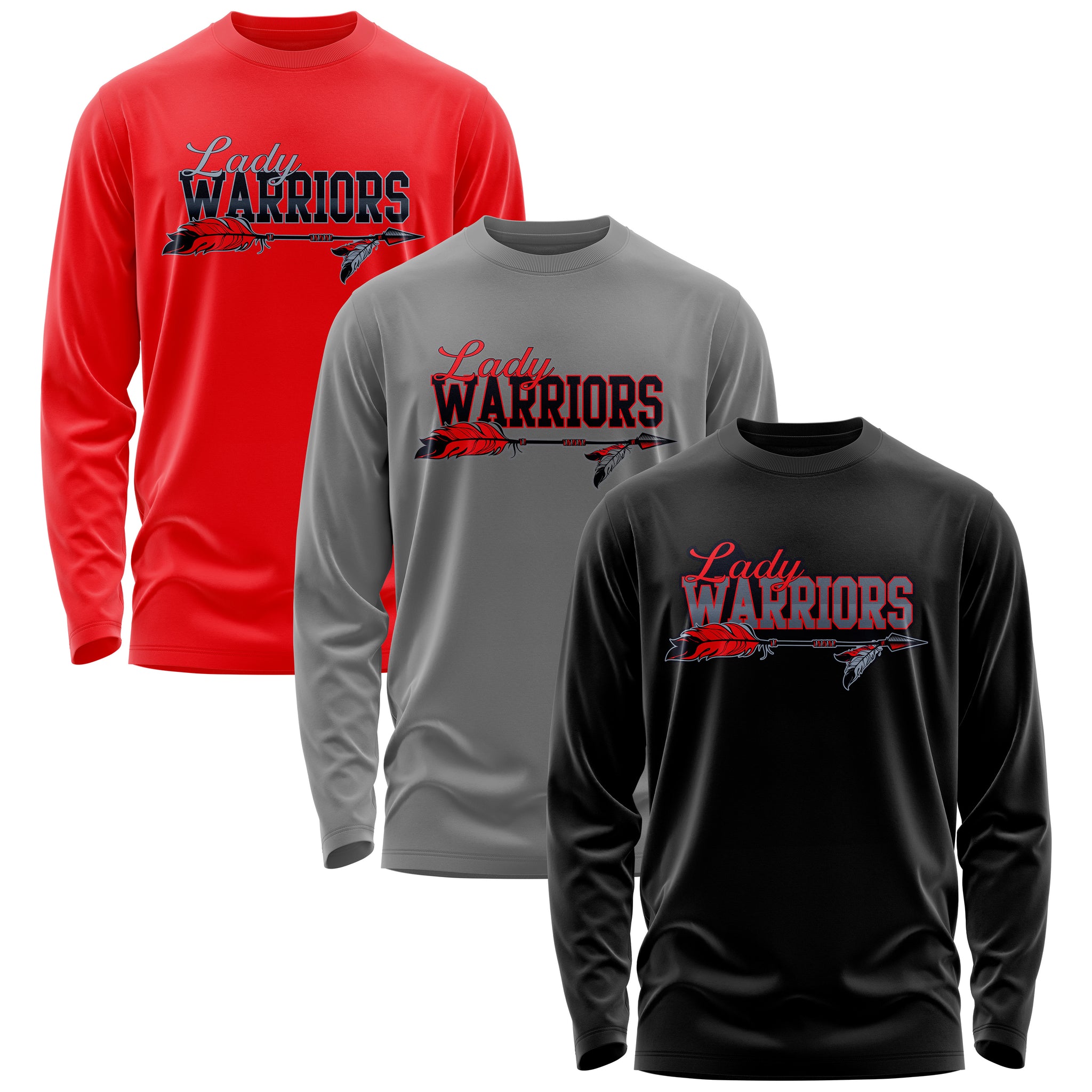 LADY WARRIORS 50/50 BLEND LONG SLEEVE