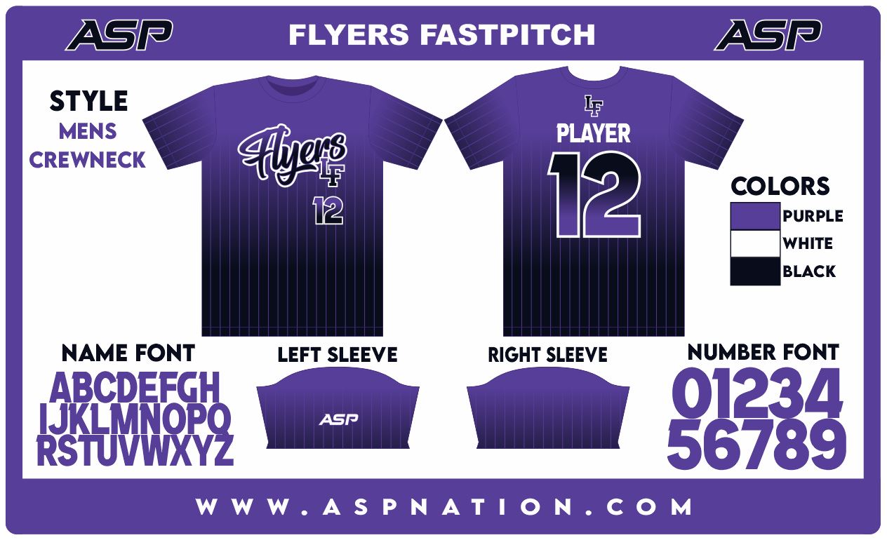 Little Flyers Fastpitch Mens/Boys Full Sublimation Short Sleeve