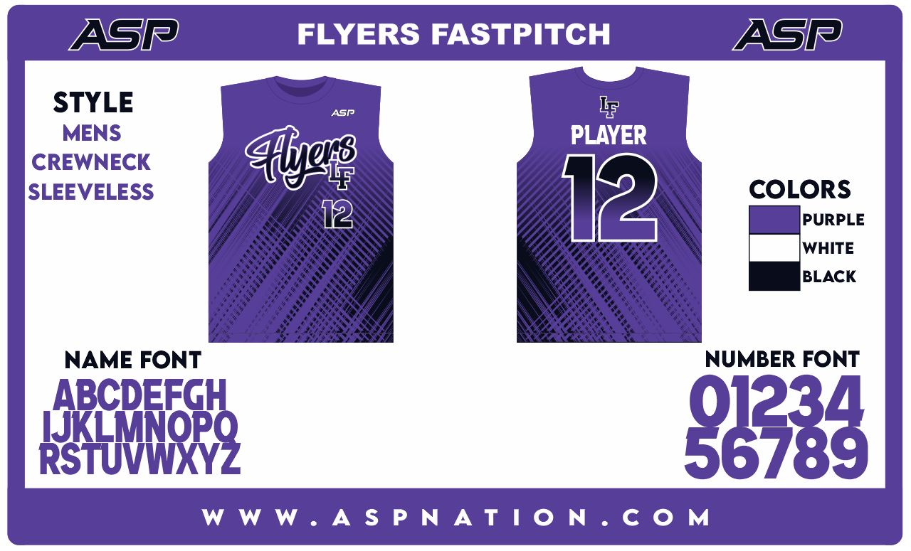 Little Flyers Fastpitch Mens/Boys Full Sublimation Sleeveless