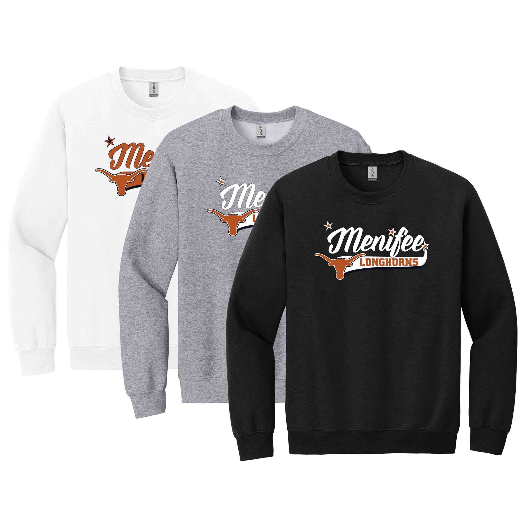 Menifee Longhorns Fastpitch Gildan® Heavy Blend™ Crewneck Sweatshirt