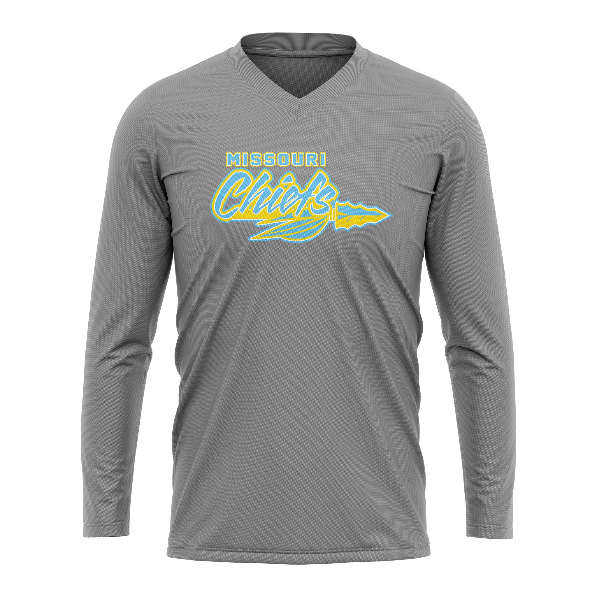 MISSOURI CHIEFS WOMENS V-NECK FULL SUB LONG SLEEVE