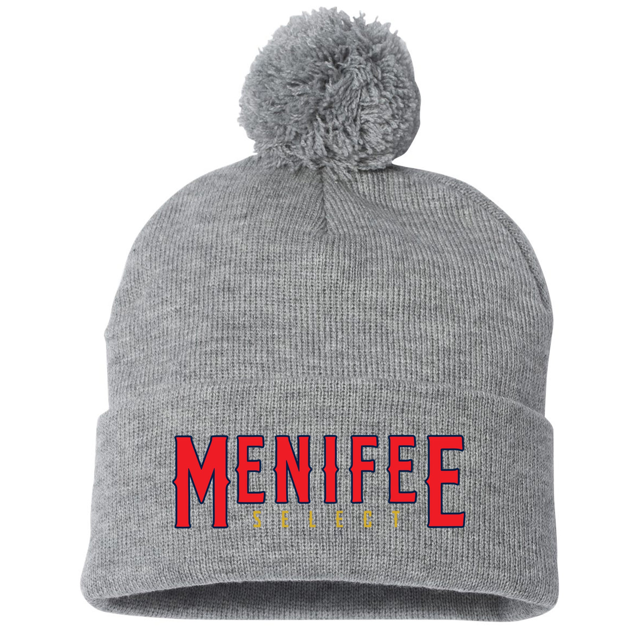 Menifee Select Fastpitch Sportsman 12" Pom-Pom Cuffed Beanie