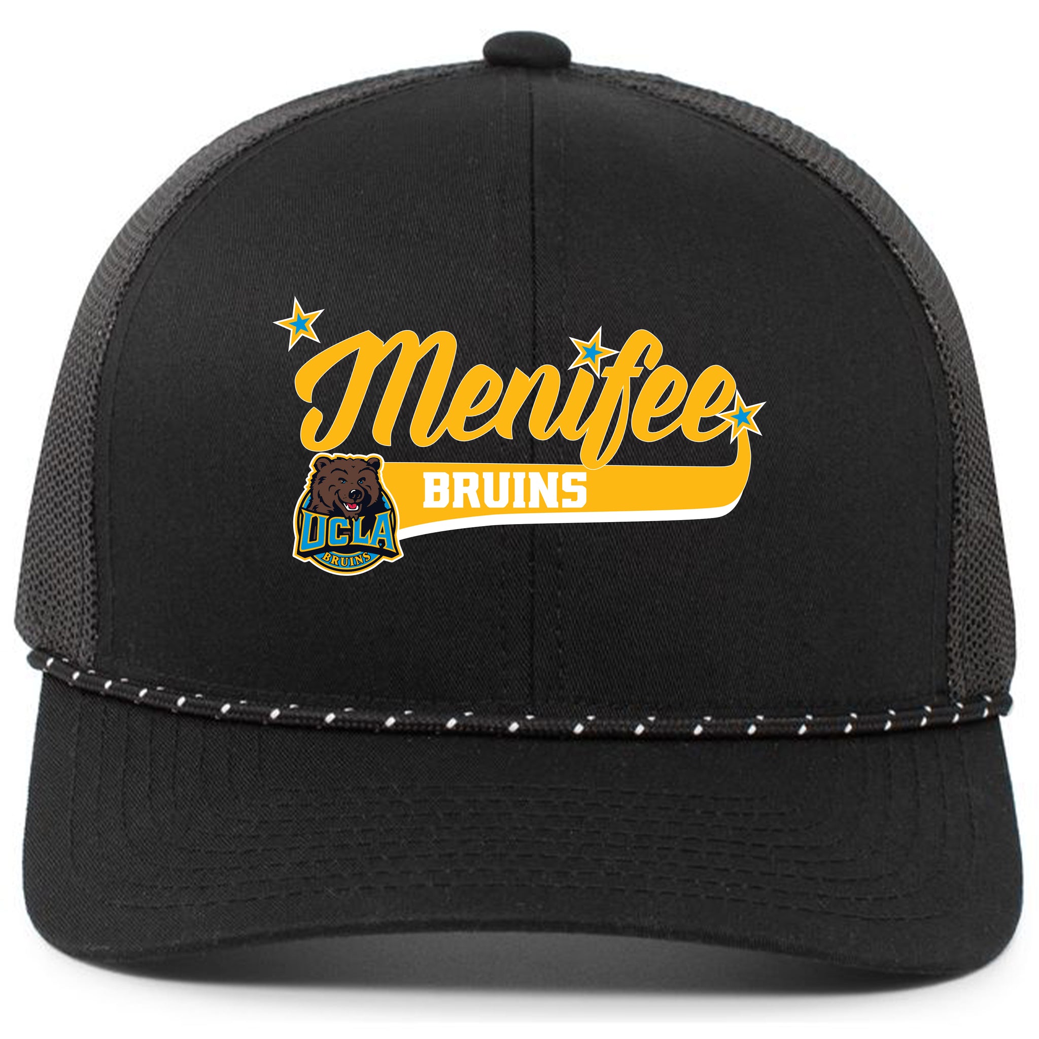 Menifee Bruins Fastpitch Pacific Headwear Trucker Snapback Braid Cap