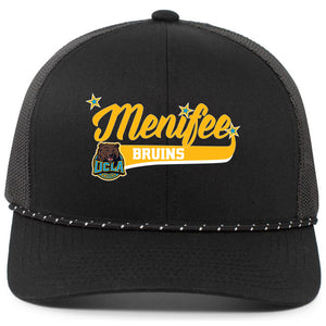 Menifee Bruins Fastpitch Pacific Headwear Trucker Snapback Braid Cap
