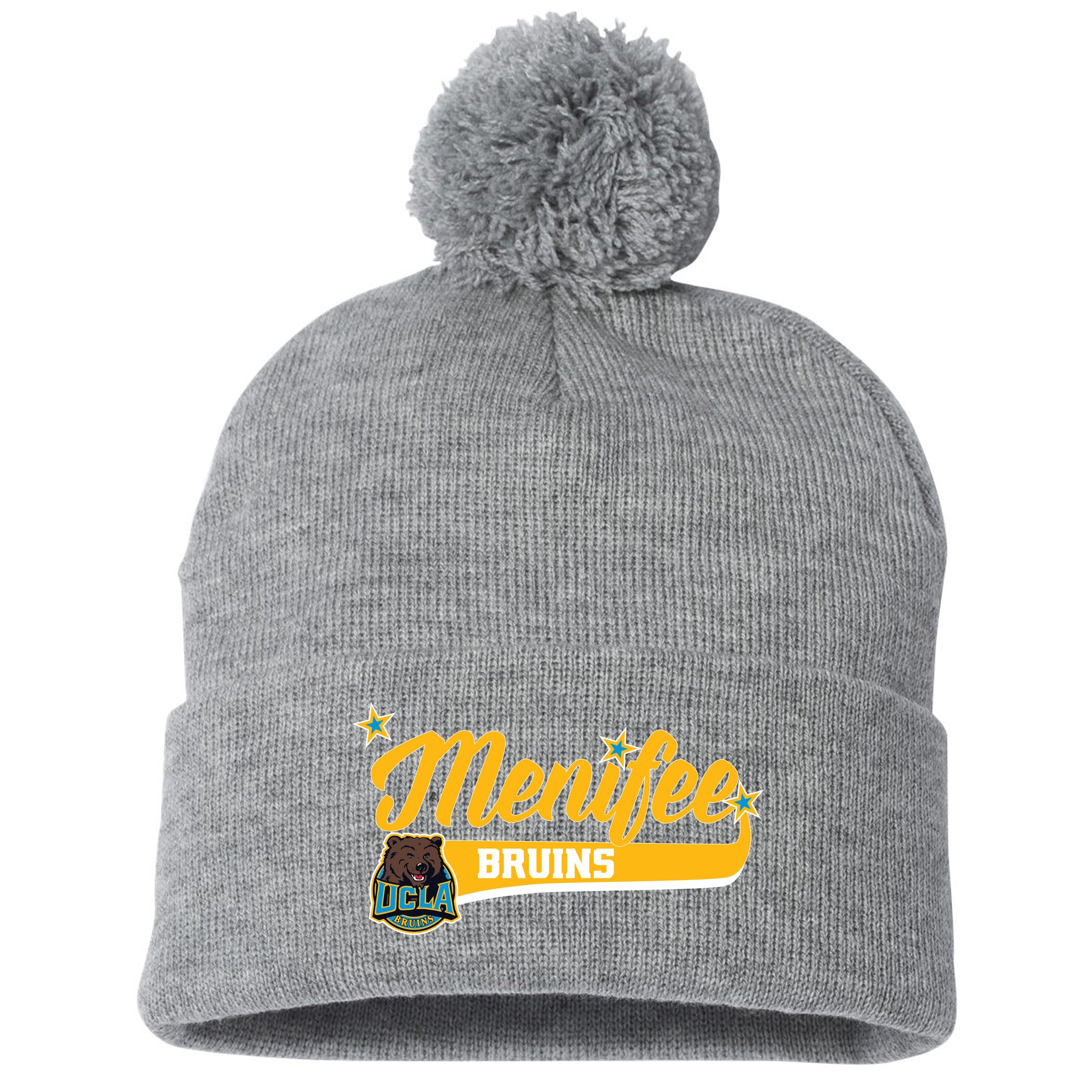 Menifee Bruins Fastpitch Sportsman 12" Pom-Pom Cuffed Beanie