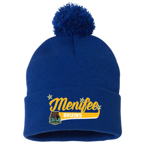 Menifee Bruins Fastpitch Sportsman 12" Pom-Pom Cuffed Beanie