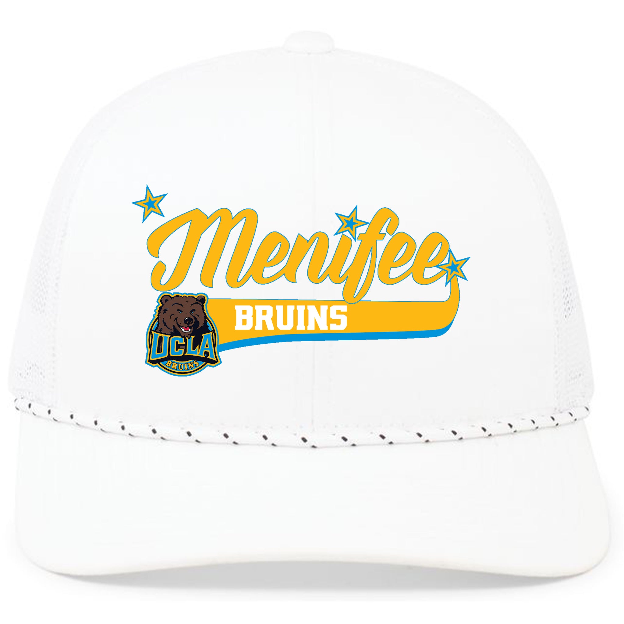 Menifee Bruins Fastpitch Pacific Headwear Trucker Snapback Braid Cap