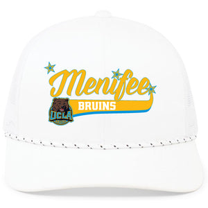 Menifee Bruins Fastpitch Pacific Headwear Trucker Snapback Braid Cap