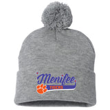 Menifee Tiger Fastpitch Sportsman 12" Pom-Pom Cuffed Beanie
