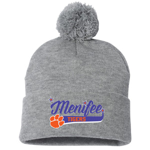 Menifee Tiger Fastpitch Sportsman 12" Pom-Pom Cuffed Beanie