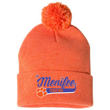 Menifee Tiger Fastpitch Sportsman 12" Pom-Pom Cuffed Beanie