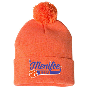 Menifee Tiger Fastpitch Sportsman 12" Pom-Pom Cuffed Beanie