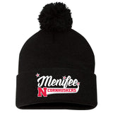 Menifee Cornhuskers Fastpitch Sportsman 12" Pom-Pom Cuffed Beanie
