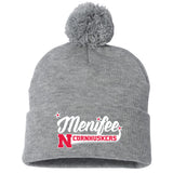 Menifee Cornhuskers Fastpitch Sportsman 12" Pom-Pom Cuffed Beanie