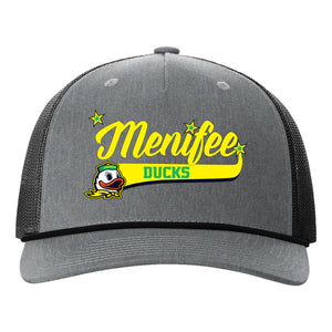 Menifee Ducks Fastpitch Richardson 112FPR Five Panel Trucker with Rope Snapback