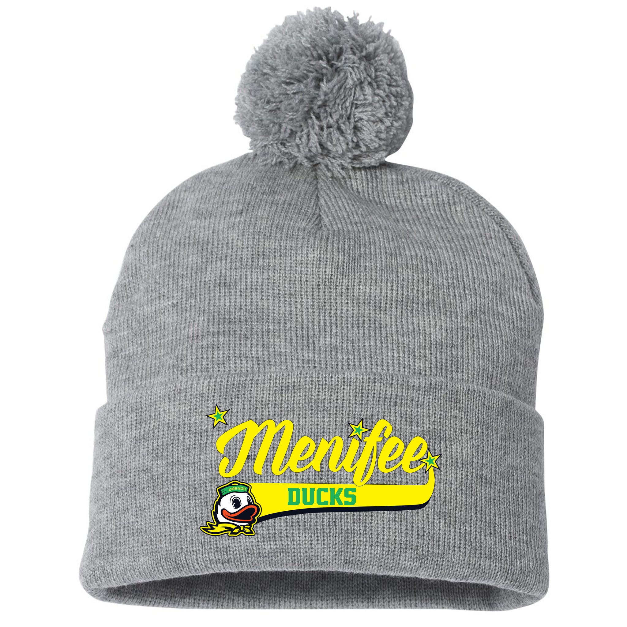 Menifee Ducks Fastpitch Sportsman 12" Pom-Pom Cuffed Beanie