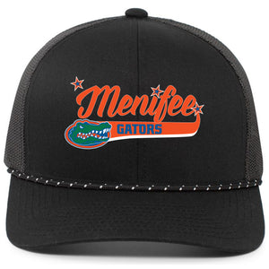 Menifee Gators Fastpitch Pacific Headwear Trucker Snapback Braid Cap