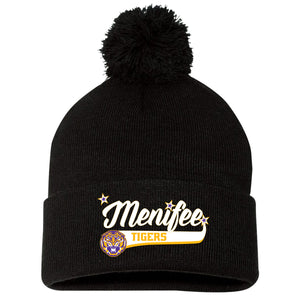 Menifee Tiger Fastpitch Sportsman 12" Pom-Pom Cuffed Beanie