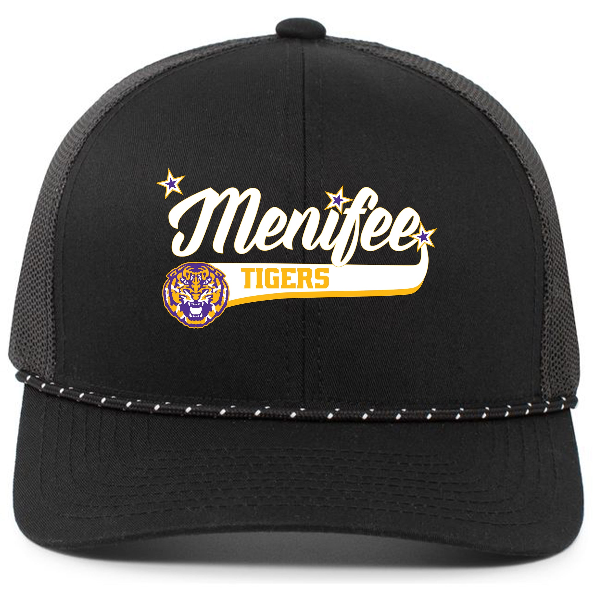 Menifee Tigers Fastpitch Pacific Headwear Trucker Snapback Braid Cap