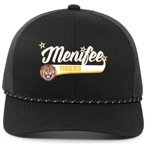 Menifee Tigers Fastpitch Pacific Headwear Trucker Snapback Braid Cap