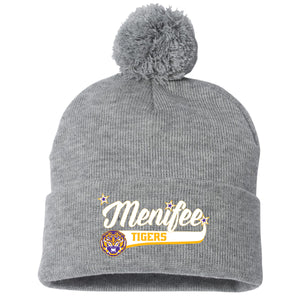 Menifee Tiger Fastpitch Sportsman 12" Pom-Pom Cuffed Beanie