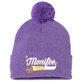 Menifee Tiger Fastpitch Sportsman 12" Pom-Pom Cuffed Beanie