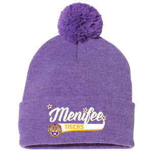 Menifee Tiger Fastpitch Sportsman 12" Pom-Pom Cuffed Beanie
